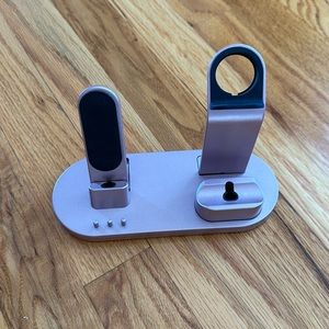 Rose Gold charging station.